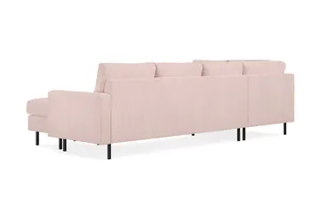 Peppe 4-sits Vänstervänd U-formad Soffa med Divan och Schäslong i Manchester - Rosa - Products - Möbler - Soffa - Divansoffa & schäslongsoffa - 4 sits soffa med divan