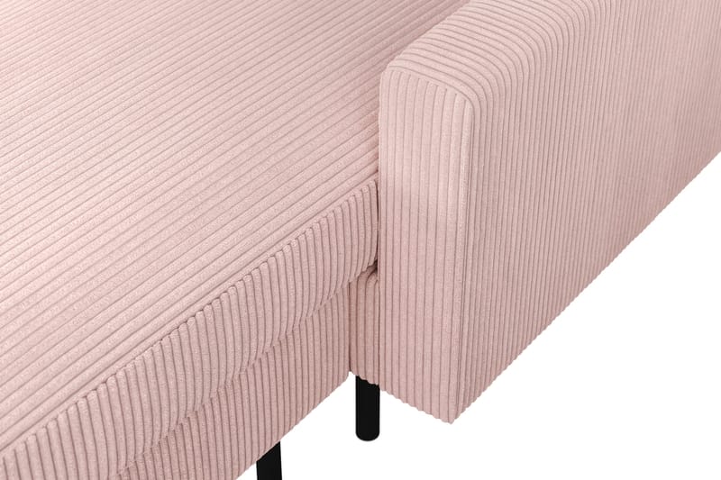 Peppe 4-sits Vänstervänd U-formad Soffa med Divan och Schäslong i Manchester - Rosa - Products - Möbler - Soffa - Divansoffa & schäslongsoffa - 4 sits soffa med divan