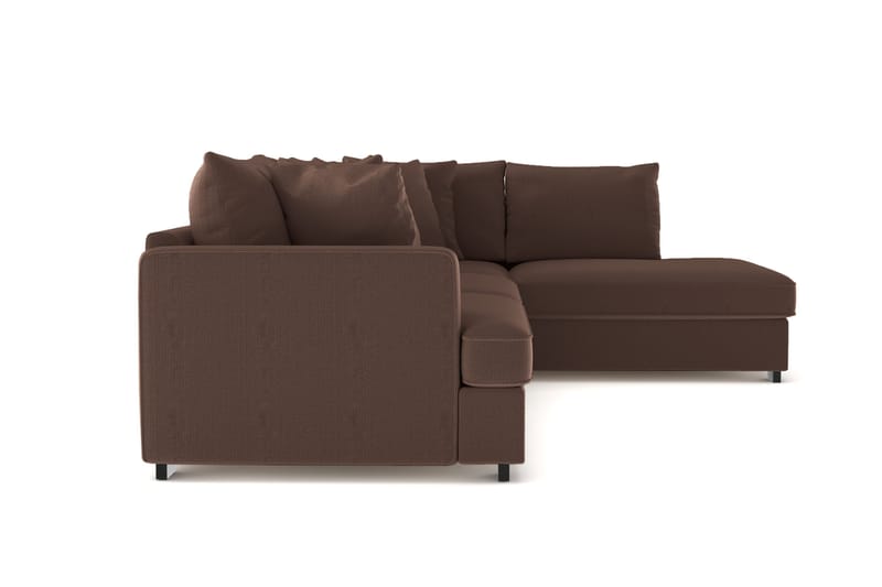 Rossita 4-sits Högervänd L-formad Djup Schäslongsoffa i Manchester - Brun - Products - Möbler - Soffa - Divansoffa & schäslongsoffa - 4 sits soffa med divan
