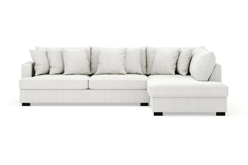 Rossita 4-sits Högervänd L-formad Djup Schäslongsoffa i Manchester - Offwhite - Products - Möbler - Soffa - Divansoffa & schäslongsoffa - 4 sits soffa med divan