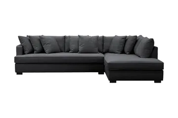 Rossita 4-sits Högervänd L-formad Djup Schäslongsoffa med Hel dyna i Chenille