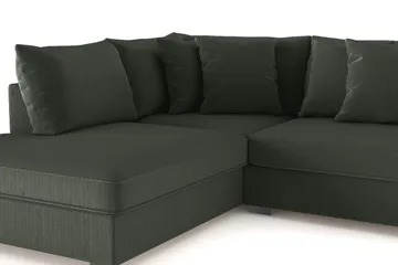 Rossita 4-sits Vänstervänd L-formad Djup Schäslongsoffa i Manchester - Mörkgrön - Products - Möbler - Soffa - Divansoffa & schäslongsoffa - 4 sits soffa med divan