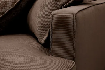 Rossita Lyx 4-sits Extra djup Soffa med Schäslong Höger - Brun Manchester - Products - Möbler - Soffa - Divansoffa & schäslongsoffa - 4 sits soffa med divan