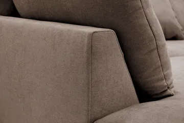 Rossita Lyx 4-sits Extra djup Soffa med Schäslong Vänster - Brun Tyg - Products - Möbler - Soffa - Divansoffa & schäslongsoffa - 4 sits soffa med divan