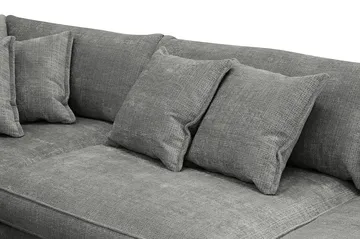 Rossita Lyx 4-sits Extra djup Soffa med Schäslong Vänster - Grå Chenille - Products - Möbler - Soffa - Divansoffa & schäslongsoffa - 4 sits soffa med divan