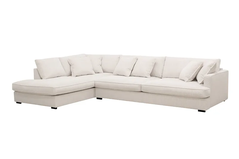 Rossita Lyx 4-sits Extra djup Soffa med Schäslong Vänster - Offwhite Manchester - Products - Möbler - Soffa - Divansoffa & schäslongsoffa - 4 sits soffa med divan