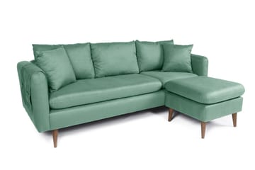 Sofiko Divansoffa Höger - Havgrön/Natur - Products - Möbler - Soffa - Divansoffa & schäslongsoffa - 4 sits soffa med divan