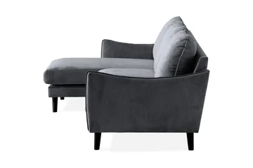 Trend Lyx 3-sits Divansoffa Vänster - Mörkgrå/Svart - Products - Möbler - Soffa - Divansoffa & schäslongsoffa - 4 sits soffa med divan