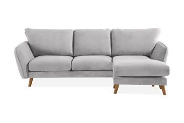 Trend Lyx 3-sits Högervänd L-formad Divansoffa i Tyg