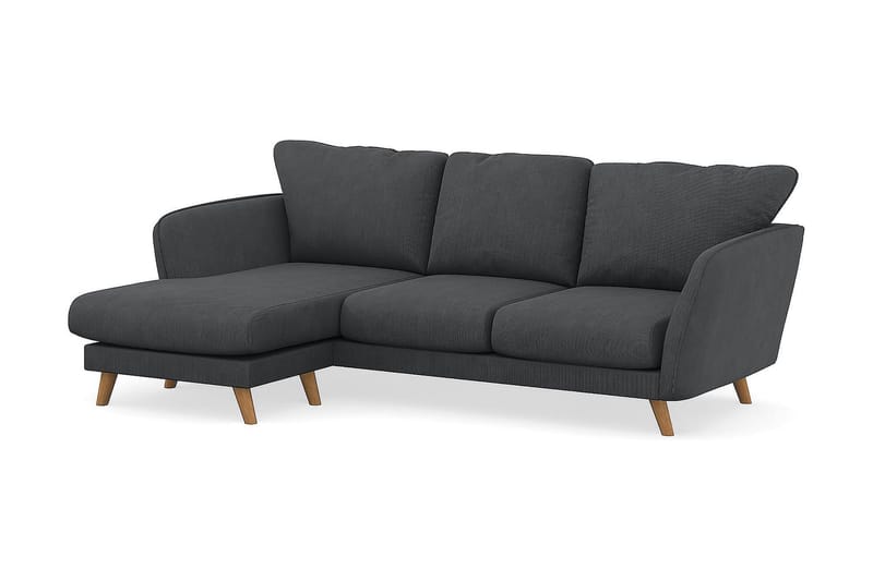 Trend Lyx 3-sits Vänstervänd L-formad Divansoffa i Manchester - Mörkgrå - Products - Möbler - Soffa - Divansoffa & schäslongsoffa - 4 sits soffa med divan