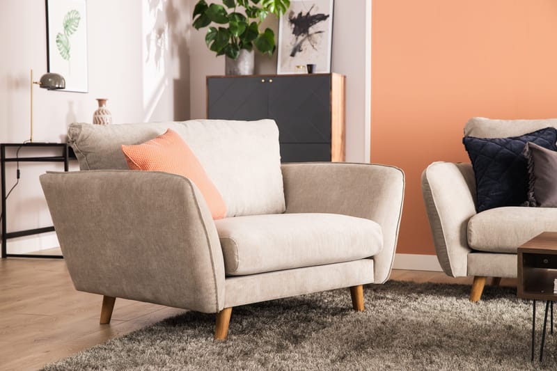 Trend Lyx 3-sits Vänstervänd L-formad Divansoffa i Tyg - Beige - Products - Möbler - Soffa - Divansoffa & schäslongsoffa - 4 sits soffa med divan