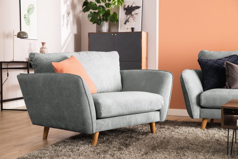 Trend Lyx 3-sits Vänstervänd L-formad Divansoffa i Tyg - Grå - Products - Möbler - Soffa - Divansoffa & schäslongsoffa - 4 sits soffa med divan