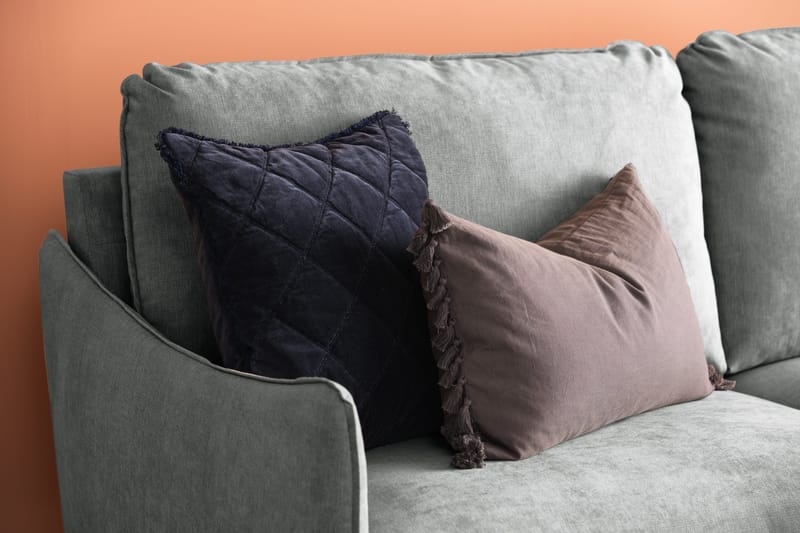 Trend Lyx 3-sits Vänstervänd L-formad Divansoffa i Tyg - Grå - Products - Möbler - Soffa - Divansoffa & schäslongsoffa - 4 sits soffa med divan