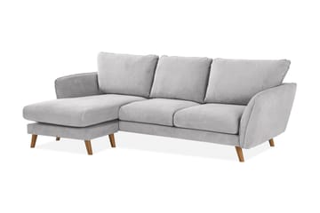 Trend Lyx 3-sits Vänstervänd L-formad Divansoffa i Tyg - Ljusgrå - Products - Möbler - Soffa - Divansoffa & schäslongsoffa - 4 sits soffa med divan