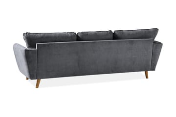 Trend Lyx 3-sits Vänstervänd L-formad Divansoffa i Tyg - Mörkgrå - Products - Möbler - Soffa - Divansoffa & schäslongsoffa - 4 sits soffa med divan