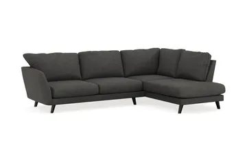 Trend Lyx 4-sits Högervänd L-formad Schäslongsoffa i Manchester - Mörkgrå - Products - Möbler - Soffa - Divansoffa & schäslongsoffa - 4 sits soffa med divan