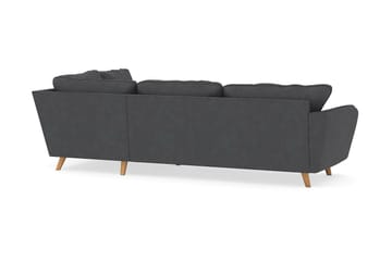 Trend Lyx 4-sits Högervänd L-formad Schäslongsoffa i Manchester - Mörkgrå - Products - Möbler - Soffa - Divansoffa & schäslongsoffa - 4 sits soffa med divan