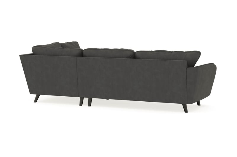 Trend Lyx 4-sits Högervänd L-formad Schäslongsoffa i Manchester - Mörkgrå - Products - Möbler - Soffa - Divansoffa & schäslongsoffa - 4 sits soffa med divan