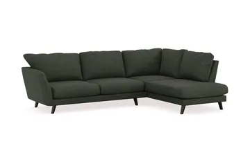 Trend Lyx 4-sits Högervänd L-formad Schäslongsoffa i Manchester - Mörkgrön - Products - Möbler - Soffa - Divansoffa & schäslongsoffa - 4 sits soffa med divan