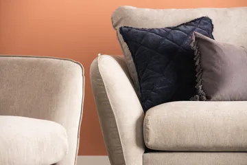 Trend Lyx 4-sits Högervänd L-formad Schäslongsoffa i Tyg - Beige - Products - Möbler - Soffa - Divansoffa & schäslongsoffa - 4 sits soffa med divan