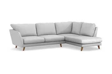 Trend Lyx 4-sits Högervänd L-formad Schäslongsoffa i Tyg - Ljusgrå - Products - Möbler - Soffa - Divansoffa & schäslongsoffa - 4 sits soffa med divan