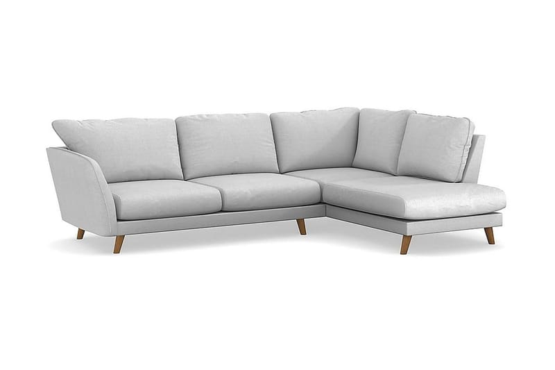 Trend Lyx 4-sits Högervänd L-formad Schäslongsoffa i Tyg - Ljusgrå - Products - Möbler - Soffa - Divansoffa & schäslongsoffa - 4 sits soffa med divan