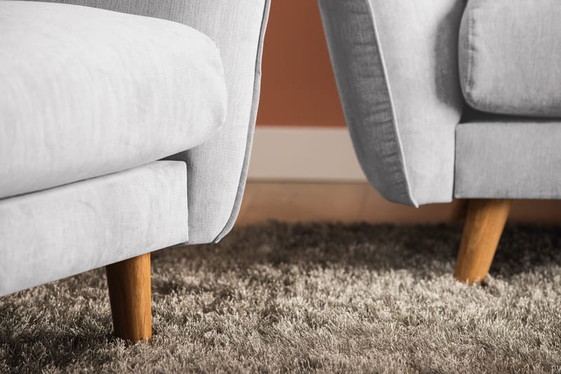 Trend Lyx 4-sits Högervänd L-formad Schäslongsoffa i Tyg - Ljusgrå - Products - Möbler - Soffa - Divansoffa & schäslongsoffa - 4 sits soffa med divan
