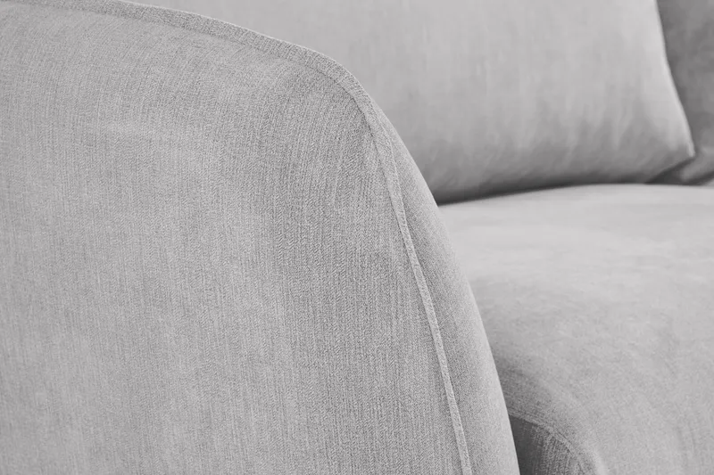 Trend Lyx 4-sits Högervänd L-formad Schäslongsoffa i Tyg - Ljusgrå - Products - Möbler - Soffa - Divansoffa & schäslongsoffa - 4 sits soffa med divan