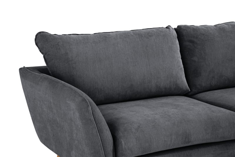 Trend Lyx 4-sits Högervänd L-formad Schäslongsoffa i Tyg - Mörkgrå - Products - Möbler - Soffa - Divansoffa & schäslongsoffa - 4 sits soffa med divan