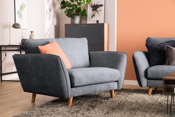 Trend Lyx 4-sits Högervänd L-formad Schäslongsoffa i Tyg - Mörkgrå - Products - Möbler - Soffa - Divansoffa & schäslongsoffa - 4 sits soffa med divan