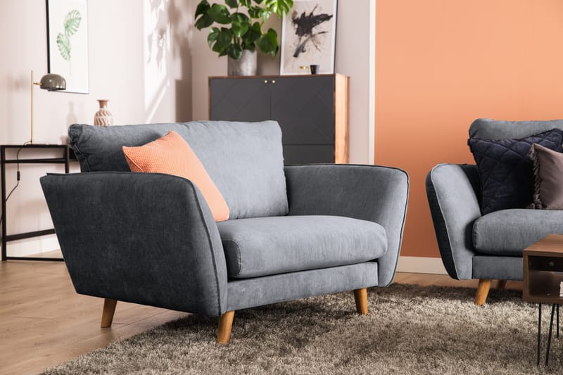 Trend Lyx 4-sits Högervänd L-formad Schäslongsoffa i Tyg - Mörkgrå - Products - Möbler - Soffa - Divansoffa & schäslongsoffa - 4 sits soffa med divan