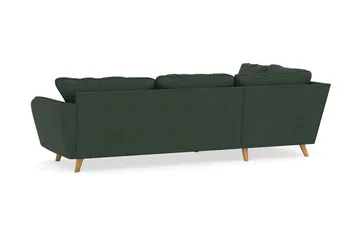 Trend Lyx 4-sits Vänstervänd L-formad Schäslongsoffa i Manchester - Mörkgrön - Products - Möbler - Soffa - Divansoffa & schäslongsoffa - 4 sits soffa med divan
