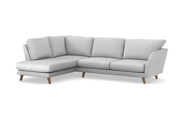 Trend Lyx 4-sits Vänstervänd L-formad Schäslongsoffa i Tyg - Ljusgrå - Products - Möbler - Soffa - Divansoffa & schäslongsoffa - 4 sits soffa med divan