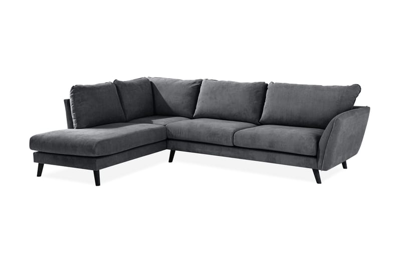 Trend Lyx 4-sits Vänstervänd L-formad Schäslongsoffa i Tyg - Mörkgrå - Products - Möbler - Soffa - Divansoffa & schäslongsoffa - 4 sits soffa med divan