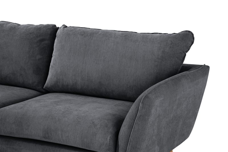 Trend Lyx 4-sits Vänstervänd L-formad Schäslongsoffa i Tyg - Mörkgrå - Products - Möbler - Soffa - Divansoffa & schäslongsoffa - 4 sits soffa med divan