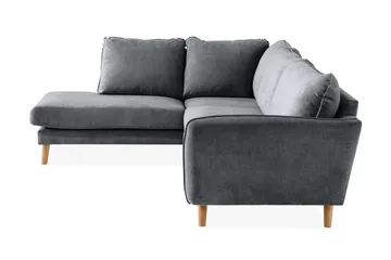 Trend Lyx 4-sits Vänstervänd L-formad Schäslongsoffa i Tyg - Mörkgrå - Products - Möbler - Soffa - Divansoffa & schäslongsoffa - 4 sits soffa med divan