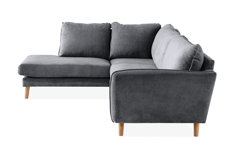Trend Lyx 4-sits Vänstervänd L-formad Schäslongsoffa i Tyg - Mörkgrå - Products - Möbler - Soffa - Divansoffa & schäslongsoffa - 4 sits soffa med divan