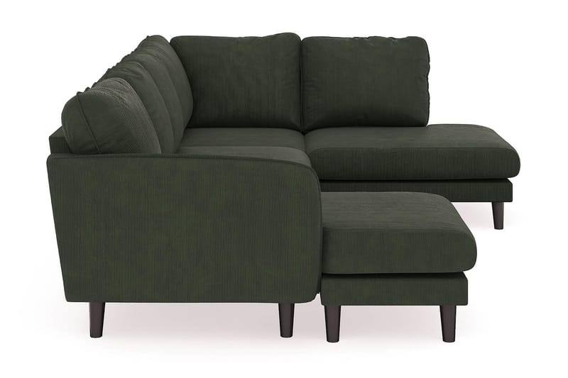 Trend Lyx 4-sits Vänstervänd U-formad Soffa med Divan och Schäslong i Manchester - Mörkgrön - Products - Möbler - Soffa - Divansoffa & schäslongsoffa - 4 sits soffa med divan