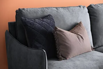 Trend Lyx Schäslongsoffa Höger - Mörkgrå/Ek - Products - Möbler - Soffa - Divansoffa & schäslongsoffa - 4 sits soffa med divan