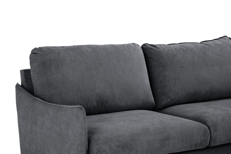 Trend Lyx Schäslongsoffa Höger - Mörkgrå/Ek - Products - Möbler - Soffa - Divansoffa & schäslongsoffa - 4 sits soffa med divan