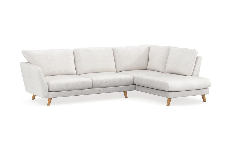 Trend Lyx Schäslongsoffa Höger - Vit|Bouclé - Products - Möbler - Soffa - Divansoffa & schäslongsoffa - 4 sits soffa med divan