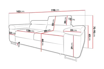 Gabina Soffa 2-sits - Rosa - Products - Möbler - Soffa - 2 sits soffa