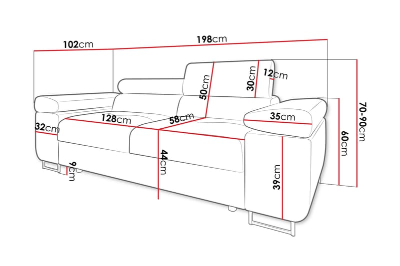Gabina Soffa 2-sits - Vit - Products - Möbler - Soffa - 2 sits soffa
