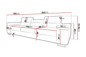 Gabina Soffa 3-sits - Grå - Products - Möbler - Soffa - 3 sits soffa