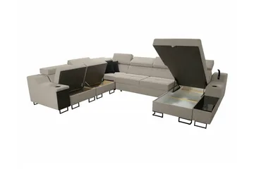 Galbally 5-sits Hörnsoffa beige - Products - Möbler - Soffa - Sammetssoffa