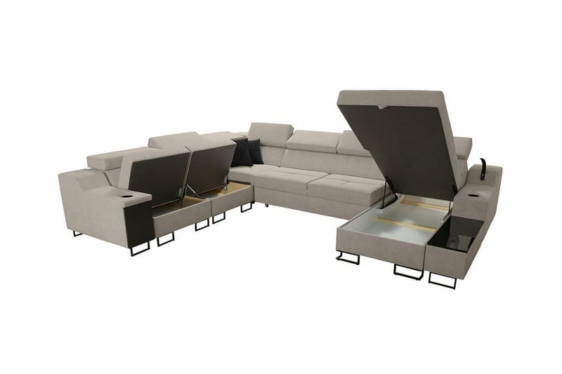 Galbally 5-sits Hörnsoffa Brown - Products - Möbler - Soffa - Sammetssoffa