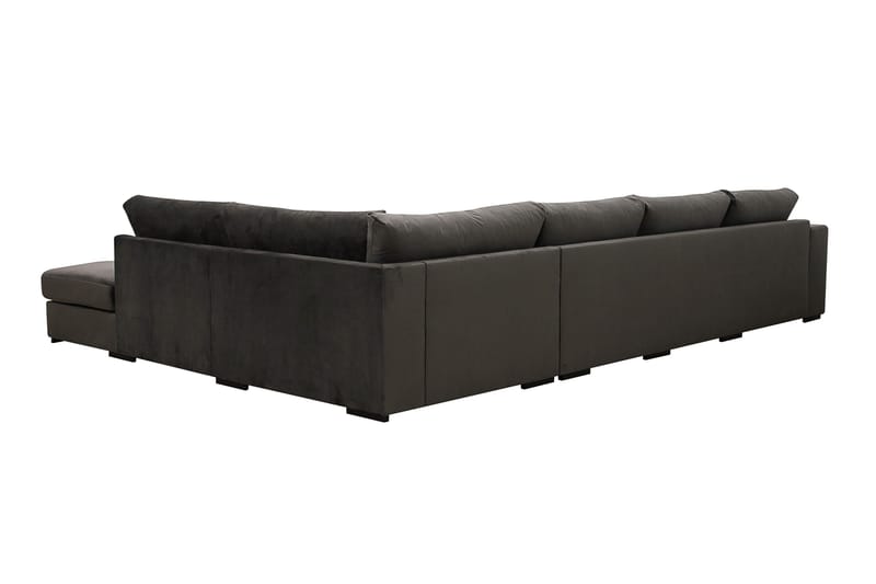 Grande 5-sits Soffa med Schäslong Höger - Mörkgrå Sammet - Products - Möbler - Soffa - Sammetssoffa