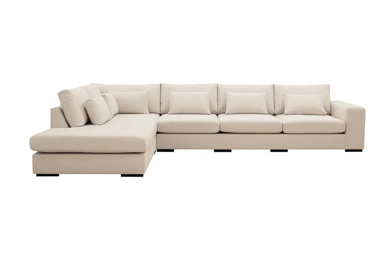 Grande 5-sits Soffa med Schäslong Vänster - Beige Tyg - Products - Möbler - Soffa - Divansoffa & schäslongsoffa