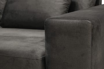 Grande 5-sits Soffa med Schäslong Vänster - Mörkgrå Sammet - Products - Möbler - Soffa - Sammetssoffa