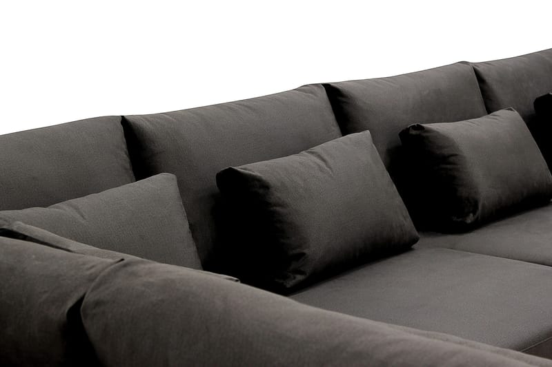 Grande 5-sits Soffa med Schäslong Vänster - Mörkgrå Sammet - Products - Möbler - Soffa - Sammetssoffa